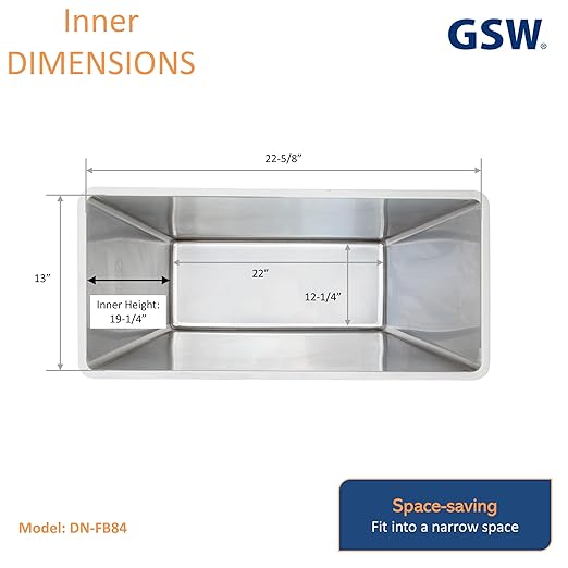 GSW DN-FB84 Commercial Stainless Steel Flour Bin with 2 Sliding Lids Storage Container (84 QT)