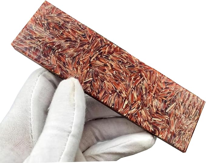 Blank Material For Blade Handle Scales 2pcs DIY Hand Carved Decorative Folding Knife Slingshot(Red280x210x8mm)