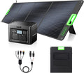 GRECELL 1200W Portable Power Statio with 200W Portable Solar Panel 23.5% High Efficiency Solar Panel 672Wh LiFePO4 Battery Solar Generator with 9 Output Ports for Outdoor Camping RV Travel