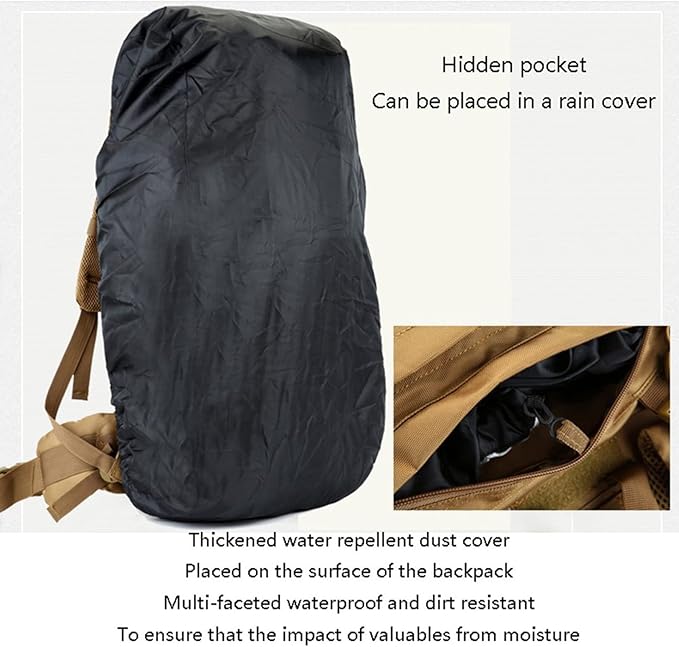 Hiking Backpack - Waterproof Backpack 100L Outdoor Mountaineering Bag Men and Women Travel Bag Large Capacity Tactical Mountain Travel Rucksack (Color : C Size : 100L)