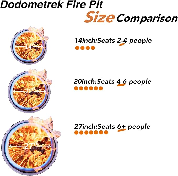 Smokeless Fire Pit Portable Firepit Outdoor 20 Inch Inky