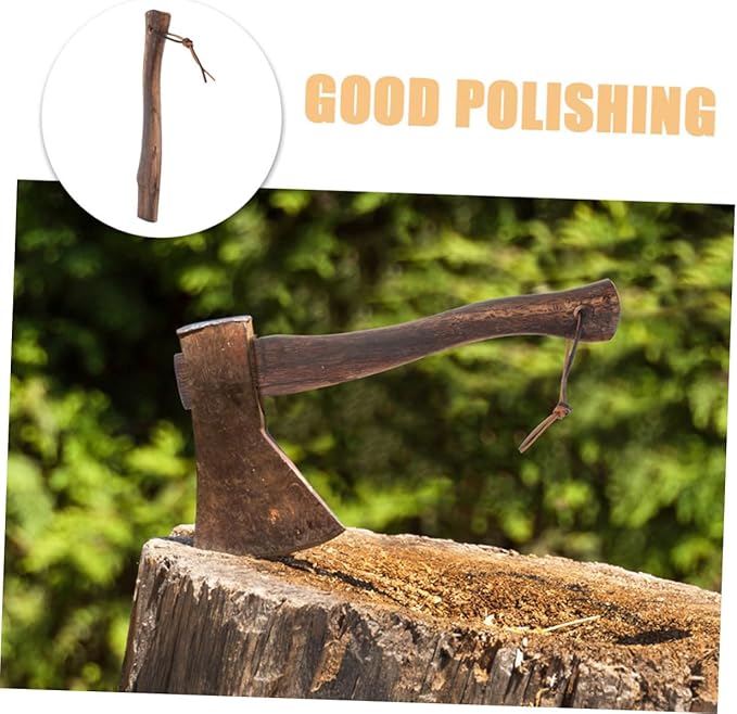 BESPORTBLE 2pcs Wooden Axe Handle Replacement for Gardening Axe Sturdy Non-Slip Grip