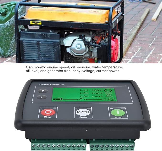 Generator Control Panel Generator Remote Control Controller Automatic Transfer Switch Self‑starting Genset Detection Control Module Generator for Engine Speed