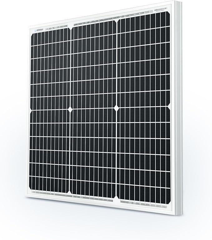Renogy Solar Panel 50 Watt 12 Volt High-Efficiency 50W Solar Panel Monocrystalline PV Module Power Charger for RV Marine Rooftop Farm Battery and Other Off-Grid Applications