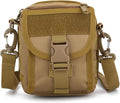 Waterproof Tactical Nylon Molle Waist Pack Hiking Fishing Hunting Sports Waist Bag Camping Messenger Bag(Khaki)