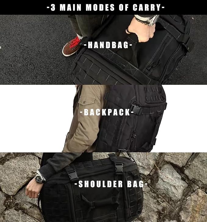 Miramrax Travel Duffle Bag Backpack for Men - Large Tactical Bags Weekender Gym Bag for Overnight Traveling Military Workout Deployment Sports (Green 45L)