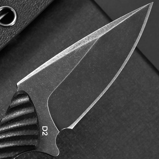 C1399 6.5 Small Fixed Blade KnifeD2 Blade G10 Handle Full Tang EDC Tool Knife with Pocket Clip for OutdoorSurvivalHikingCamping
