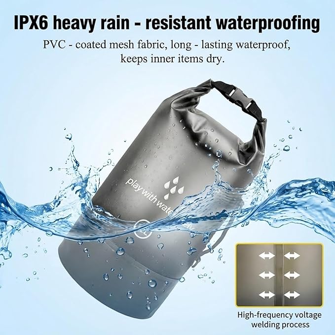 Waterproof Dry Bag for Women Men5L/10L/20L Roll Top Lightweight small Storage Bags Backpack for KayakingFloatingBoatingCampingPaddle boardraftingHiking and Beach Accessories