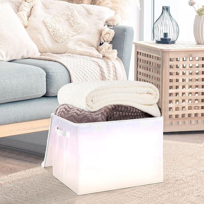 Gradients Storage Container with Lid Foldable Clothing Storage Bed Storage Containers for Home Studyroom Dormroom