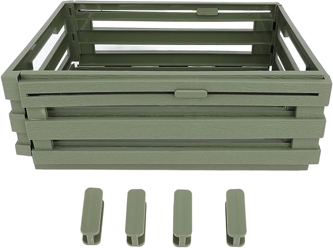 Retractable Storage Box PP Stackable Sundries Storage Bin Expandable Bin Pantry Organizer Container Box for Outdoor Camping Plant Snack Beverage Underwear Sock