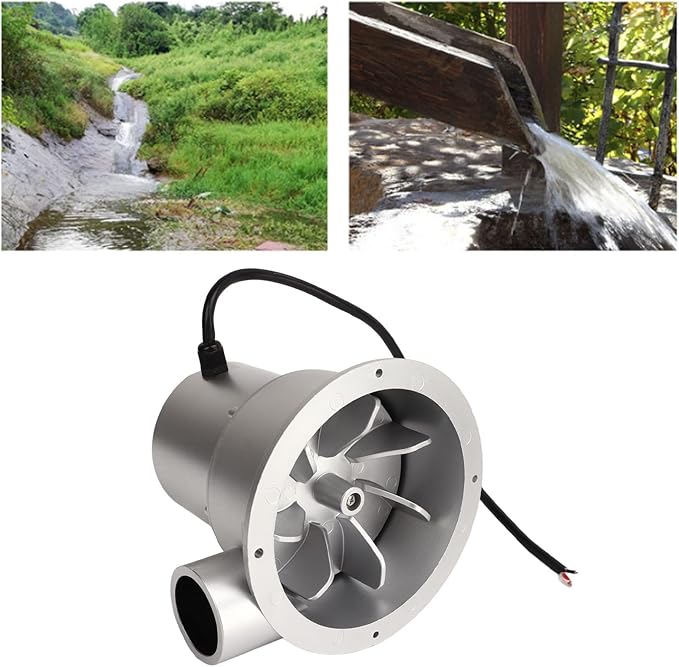 SJ18A Water Turbine Generator - Permanent Magnet Brushless Motor Remote Control Micro Hydroelectric Generator for Garden 12V/24V Battery Charging