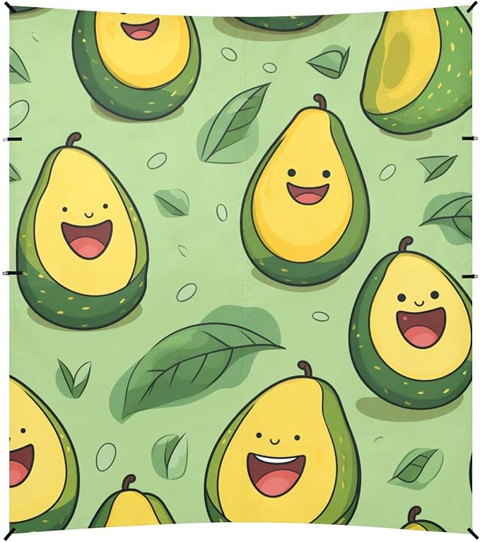 ALAZA Funny Avocado Beach Tent Sun Shelter Portable Canopy Sunshade for Outdoor Camping Picnics Backyard Fun 10x9 ft