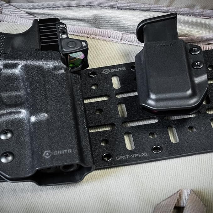 GRITR Kydex Hook &amp Loop Panel Insert/Adhesive Loop Sheets – Tactical &amp Military Gear Organizers for Holsters Mag Carriers Knife Sheaths Flashlights and More