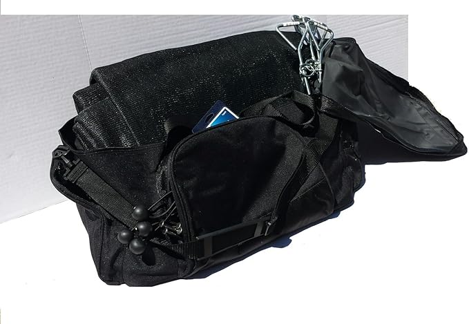10' x 10' RV Awning Shade Net (Black) Complete Kit with Carry Bag Canopy Shelter Screen Panel and Awning Maintenance Manual Motor Home Trailer