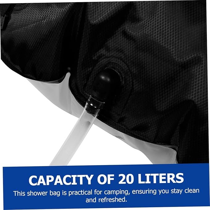 GALPADA Solar Heated Shower Bag for Outdoor Camping Removable Hose Switchable Shower Head Portable Design for Hiking Beach and Travel