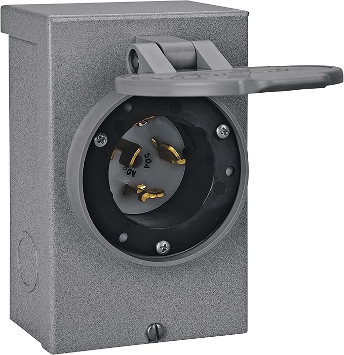 Reliance Controls PB50 50-Amp (CS6375) NEMA 3R Power Inlet BoxGray