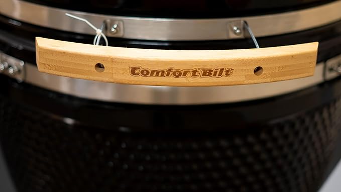 21 Kamado Grill COALS by Comfortbilt Ceramic Charcoal Grill Smoker with Cart Side Shelves and 412 Cooking Square Inches