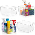 ClearSpace Clear Plastic Storage Bins – Pantry Organizers &amp Storage Containers Cabinet Organizer - Home Organization Must Haves for Kitchen Laundry Room Office Closet Garage &amp Freezer