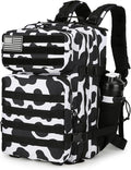 Lovelinks21 25L Tactical Backpack Military Tactical Backpack for Men and Women Small Assault Pack Outdoor Travel Hiking Camping Rucksack with Molle Webbing (Cow Print)