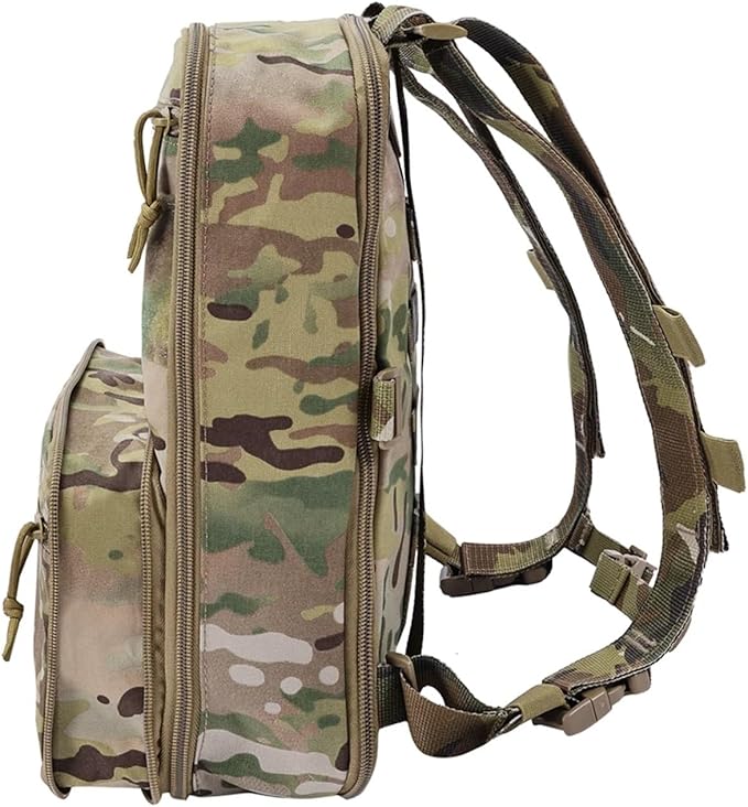 Genérico Compatible For 500D Tactical Flatpack D3 Backpack Hydration Carrier Expansible Pouch Multipurpose(BK)