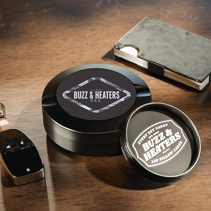 Buzz &amp Heaters Metal Container for Zyn | Holder | Can | Pouch | Hunting Accessories | Urban Camo