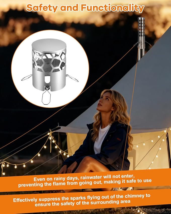 Camping Wood StoveWood Burning Tent StovePortable Hot Tent Stove for Camping Hunting Ice FishingCookingShelter