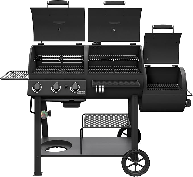 Oklahoma Joe's Canyon Combo DLX Charcoal and Propane Gas Smoker &amp Grill - 24203005