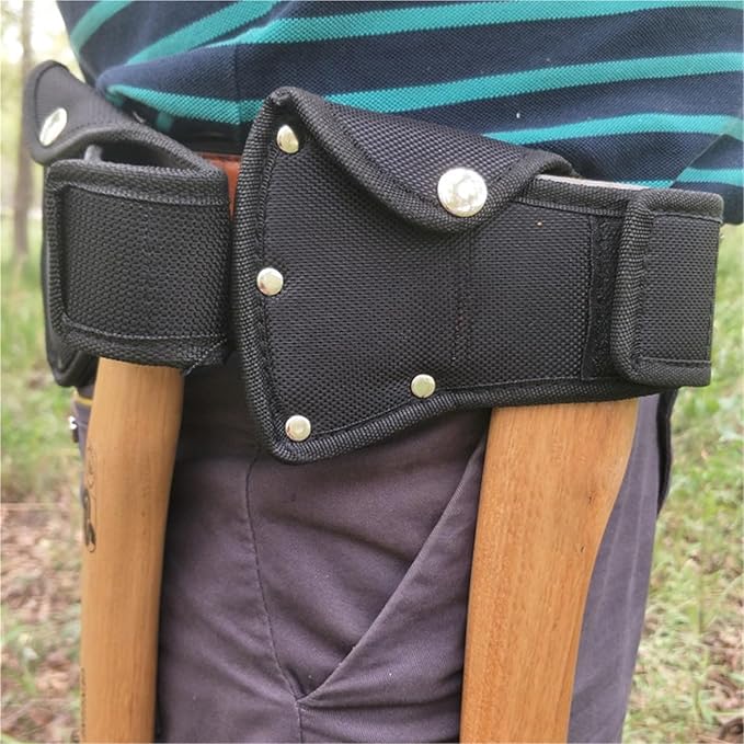 1pc Axe Blade Cover Sheath Head Holster Portable Nylon Double Hatchet Axe Protector Snap Outdoor Tools Protetive Case for Outdoor Camping Blade Protection
