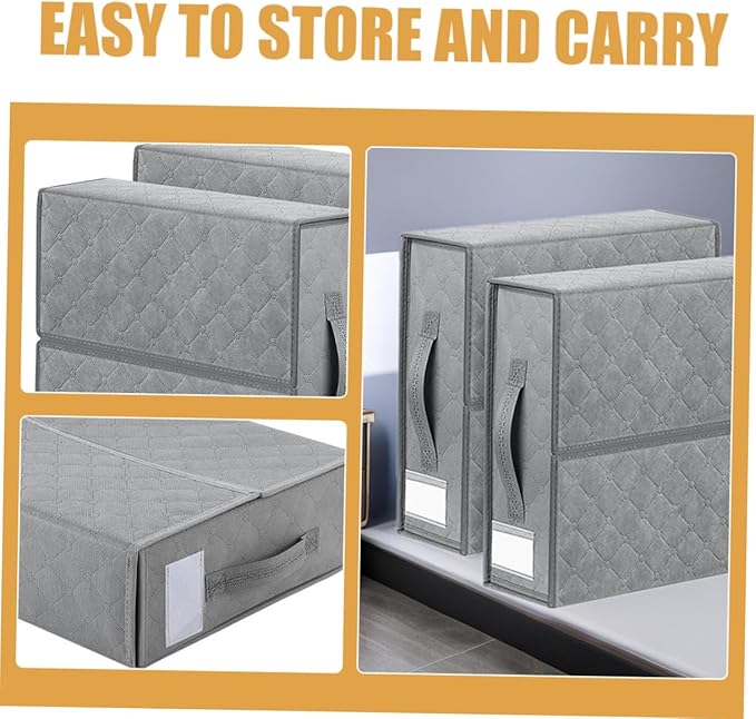 Foldable Bedding Organizer Storage Bin for Blankets and Pillowcases Container Zipper for Bedroom Closet and Dorm Use Lightweight and Portable Design