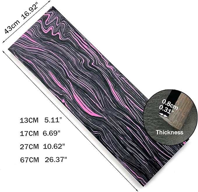 Black Purple Knife Handle Scales BlankCustomized Resin DIY Carving Decoration Material 2pcs(170x43x6mm4PCS)