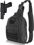 DBTAC Tactical Sling Bag | 8L Military Shoulder Chest Pack for Full Size Concealed Carry Range Travel Outdoor Sports | Range Travel Outdoor Sports Military