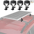 BougeRV Solar Panel Crab Mounting Kit for Cars with Cross Bars Roof Rack Clamps Fits Most Luggage Rack Without Drilling 100 to 200 Watt Solar Panel Mounting Brackets Auto Off-Grid Solar Systems