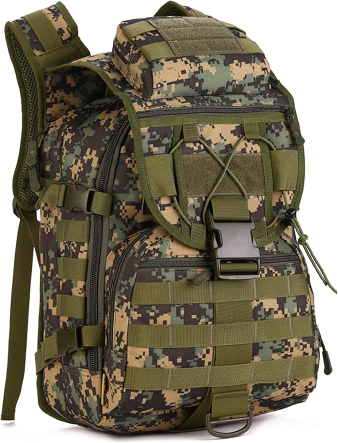 Tactical Backpack Military Army Rucksack 40L for Men Women Large 3 Day Assault Pack Molle Bug Out Bag for Hunting Camping Hiking (Jungle Camouflage)