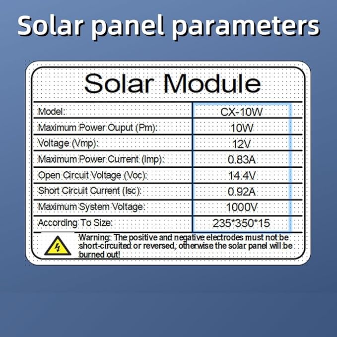 12V Solar Panel with 6 Optional Adapter Plugs10W Solar Panel Battery Charger Portable for Vehicle Gate Opener Electrical Fence Chicken Coop Lawn Tractor Boat