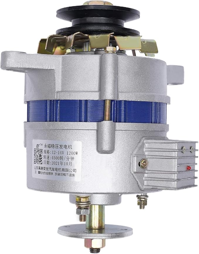 Permanent Magnet Synchronous Generator 1200W 12V Low RPM AC Charging PMA Permanent Magnet Alternator Built-In Voltage Stabilizer