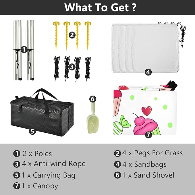 xigua Cake Beach Tent Sun Shelter with Carrying Bag - Silver Coated Oxford Fabric Beach Canopy for Beach Camping Fishing - Includes Windproof Ropes Sandbags &amp Stakes
