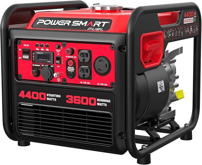 PowerSmart 4400-Watt Portable Generator with Inverter Technology 30 amp for Home Use and Emergency Backup 2026 EPA Compliant