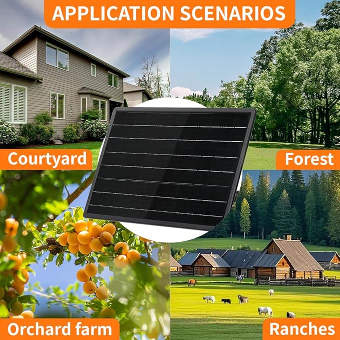 VSVABEV 20W Surveillance Camera Solar Panel Built-in 18000mAh Battery 12V/1A Output IP66 High Efficiency Durable Solar Charger for AP Router Outdoor Wildlife Monitoring