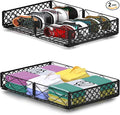 NADAMOO Under Bed Storage with Wheels 2 Pack Rolling Under Bed Storage ContainersFoldable Metal Under the Bed Organizer Bins for Bedroom Clothes Shoes Blankets