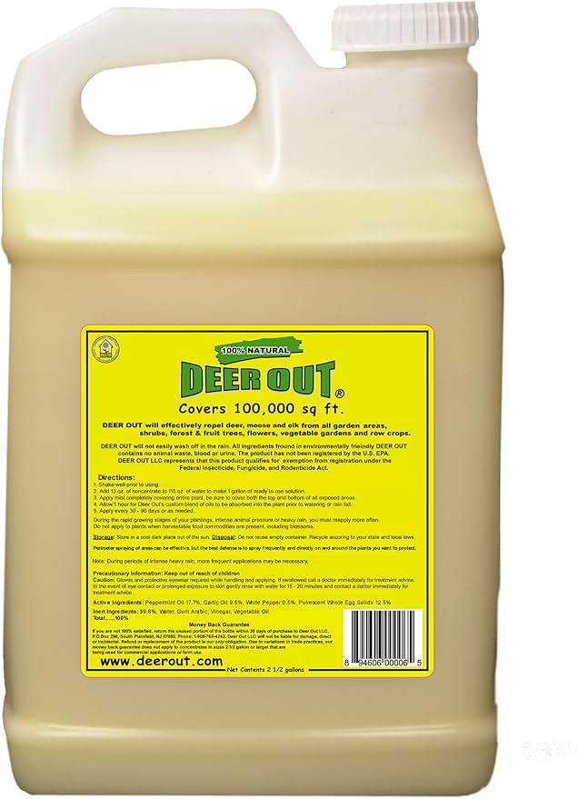 Deer Out 2.5 Gallon Concentrate Deer Repellent