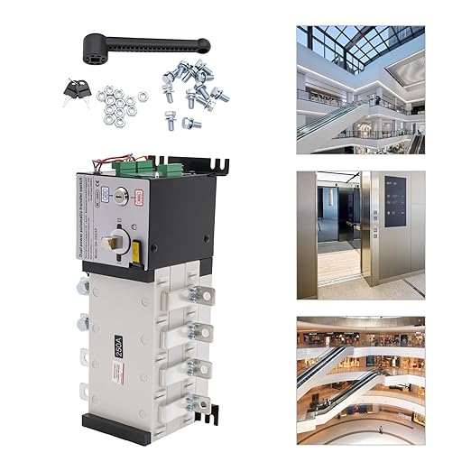 110V 250A Dual Power Industrial Automatic Transfer Switch 4P Dual Power Generator Changeover Switch for Hospitals High-Rise Buildings Shopping Malls Factories Support Manual/Auto Adjustment