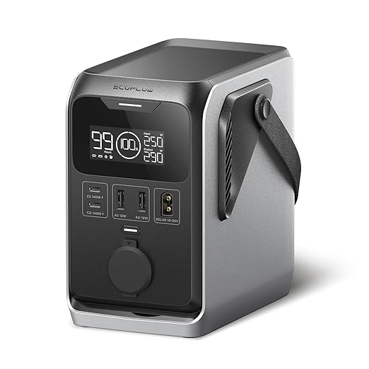 EF ECOFLOW TRAIL 300 DC Power Bank Station 288Wh Outdoor Portable Power Station LiFePO4 Battery 300W DC Output Compact Solar Generator for Camping Travel and Emergency (No AC Outlet Included)