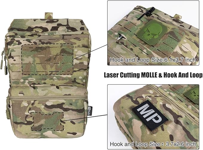 Tactical MOLLE Hydration Pack for 2L Hydration Water Bladder Hydration Bag 500D Nylon