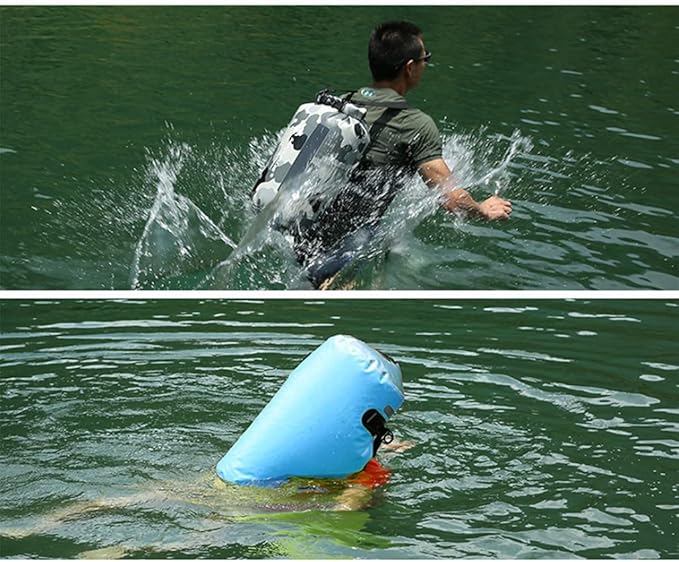 Guojiang 10/20L Waterproof Dry Bag PVC Storage for Case for Boating Floating Outdoor Swimming Kayaking Drifting Tool Floating Kayaking Drifting Too