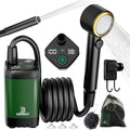 JITUIHOM Portable Camping Shower with 7800mAh Battery - 190 Minutes Runtime Smart LED Display &amp 4 Spray Modes for Outdoor Activities Hiking Traveling and Pet Bathing(6000mAH-Dark Green)