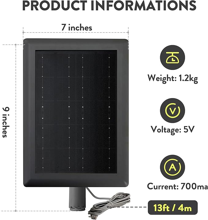 Ring Solar Panel(2nd Generation) 5W Ring Solar Panel Charger with Mount for Stick Up Camera &amp Pro Spotlight Plus &amp Pro Stick Up Cam Battery Spotlight Cam Battery (2 Pack Black)