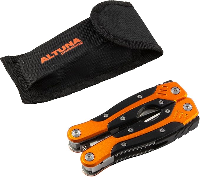 Altuna - Professional Multitool - 16 in 1 Multipurpose Knife - Includes Protective Case - Multifunction Pliers for Day to Day - Ideal for Camping Car and Hiking - Model 8460
