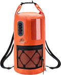 Waterproof Dry Bag 500D PVC Roll Top Dry Sack with 3 Carrying Ways Lightweight Waterproof Bag for Kayaking Swimming Boating Paddle Boarding Hiking Beach(Orange 25L)