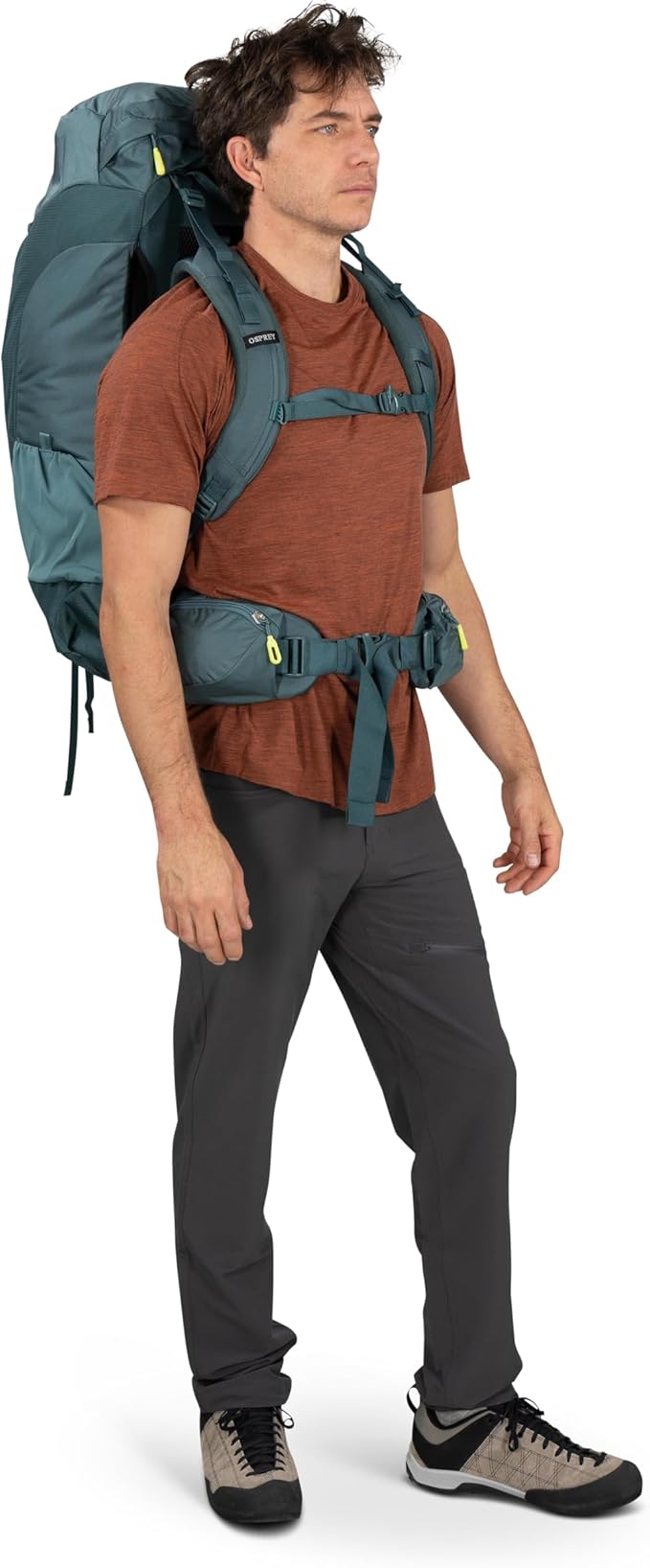 Osprey Farpoint Trek 55L Men's Travel Backpack - Hybrid Backpacking &amp Travel Bag with Internal Organization Cascade Blue/Torrent Blue