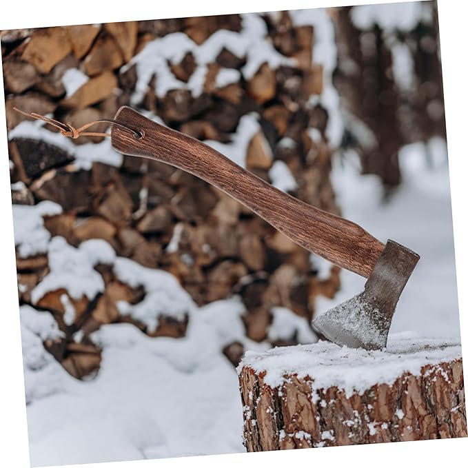 BESPORTBLE 2pcs Ergonomic Wooden Axe Handle Non-Slip Replacement Grip for Camp Hatchet Fire Axe Handle for Easy Chopping and Splitting